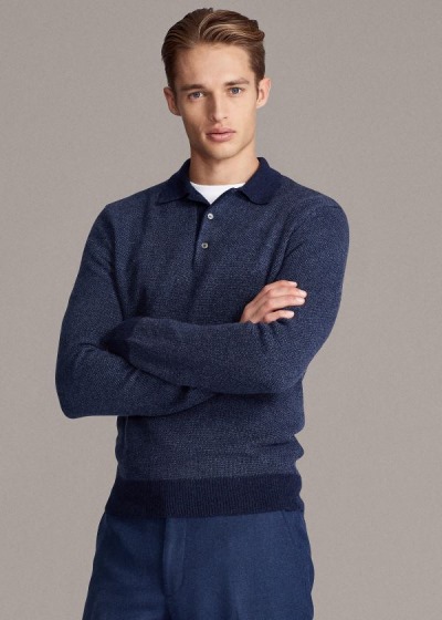 Men's Ralph Lauren Cashmere Polo-Collar Sweater | 107463AMV